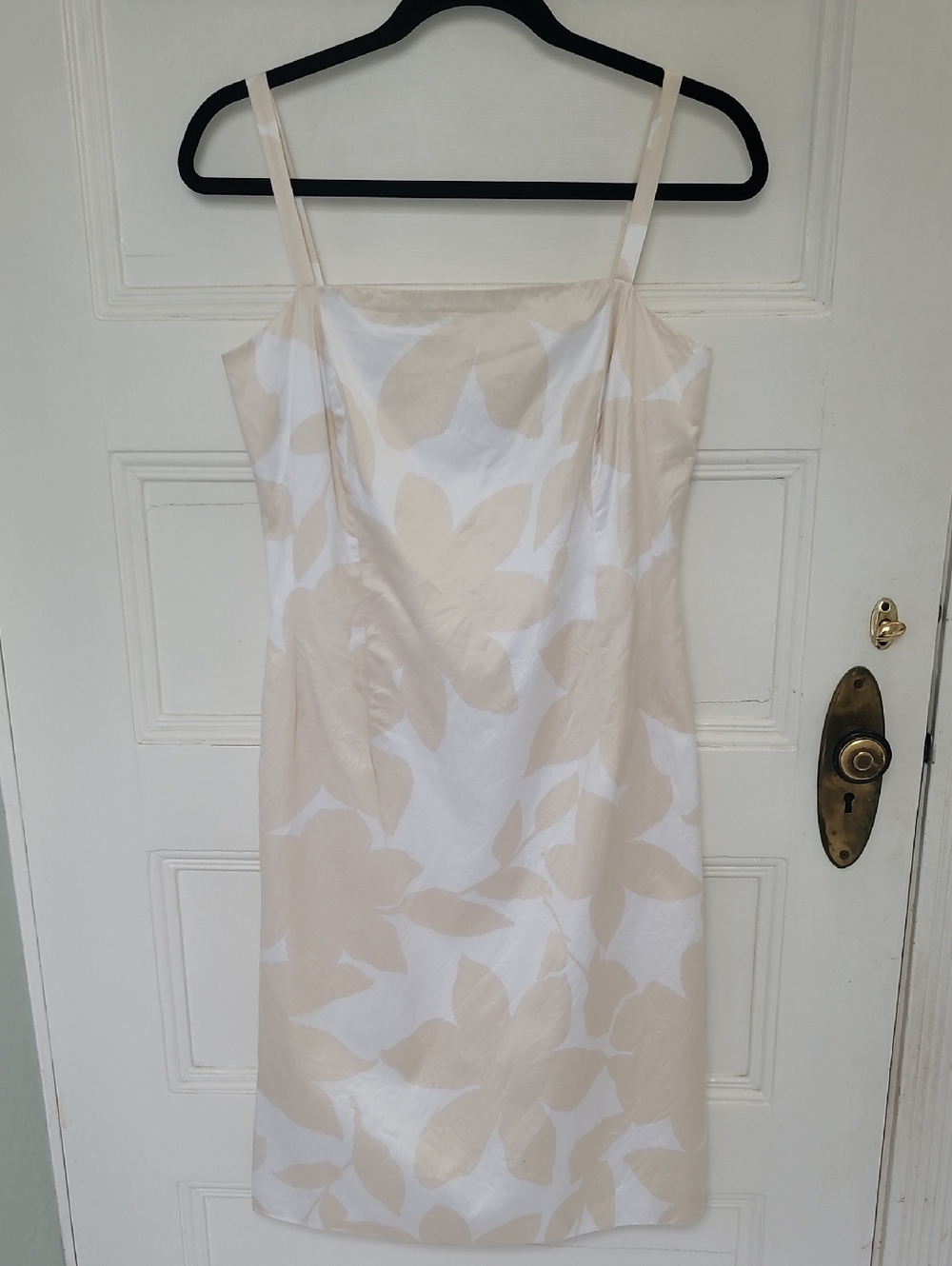 Agnona Ivory Beige Floral Cotton Sheath Dress IT 42 US 6 Minimal Luxury Italian